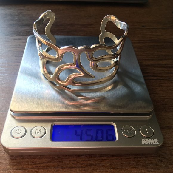 Pebbled Silver Cuff - Picture 13 of 13